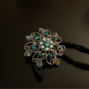 Blue Gemstone Hair Accessory